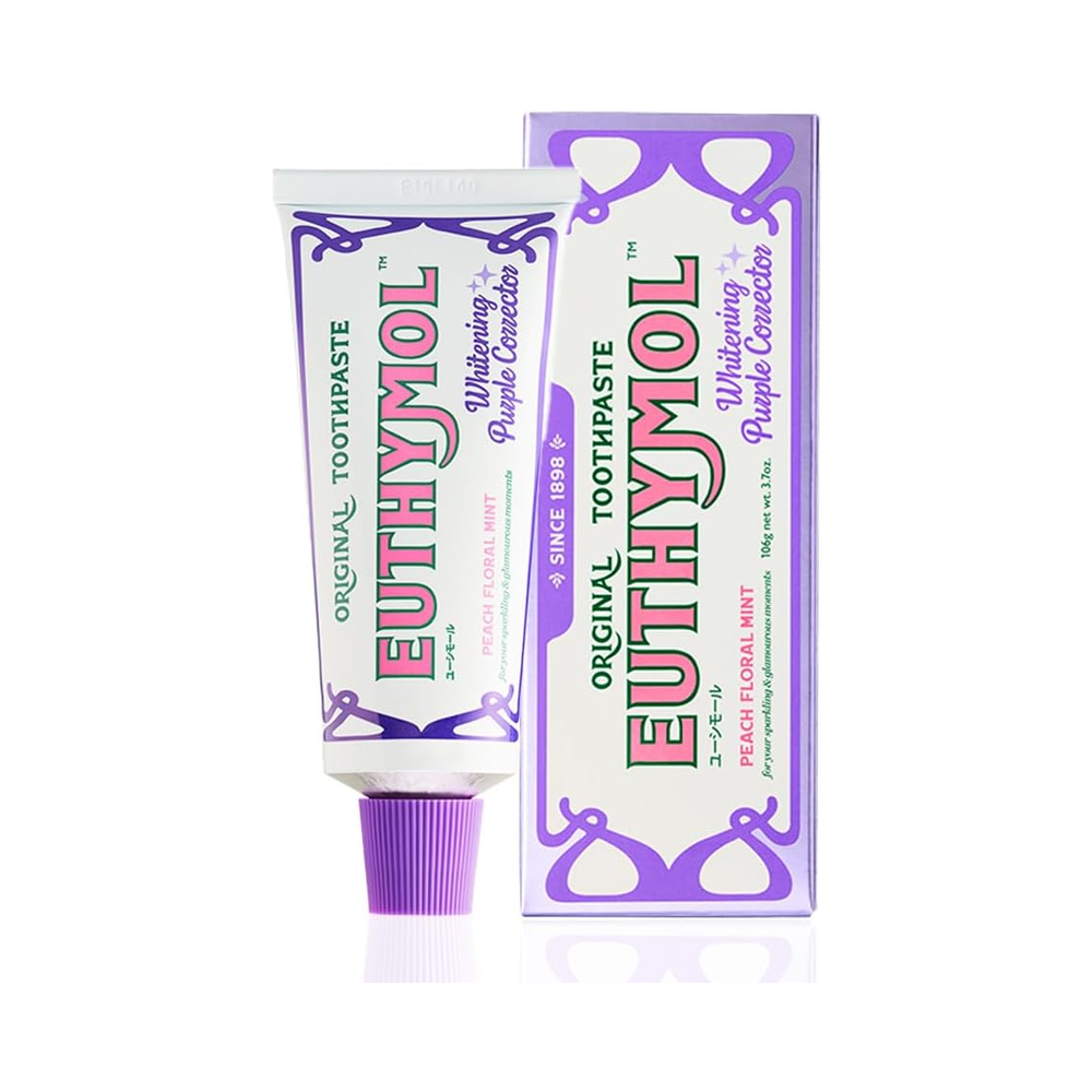 유시몰 일본 한정 화이트 퍼플 복숭아 민트향 치약 패키지