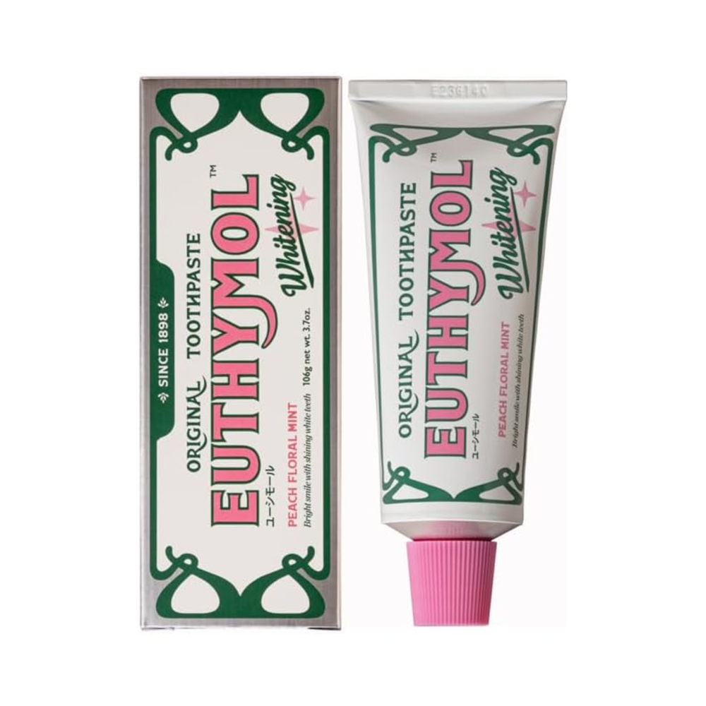 유시몰 일본 한정 화이트 핑크 복숭아 민트향 치약 패키지