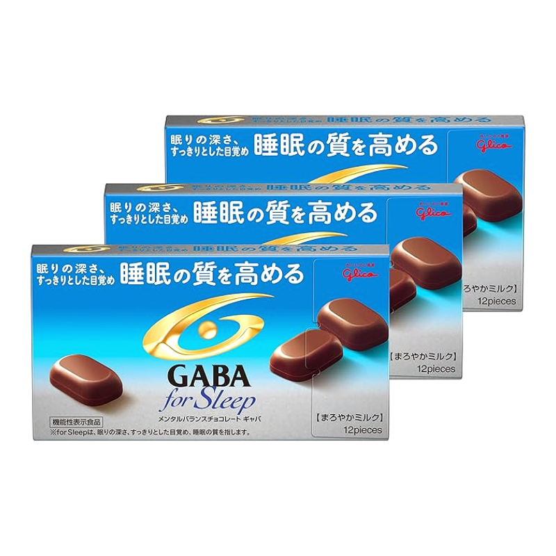 글리코 GABA for sleep 일본 수면 초콜릿 부드러운 밀크맛 50g, 3개세트