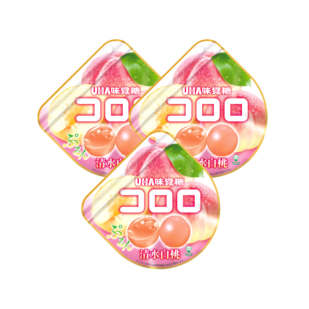 UHA 미각당 코로로 젤리 복숭아 백도 3개 세트