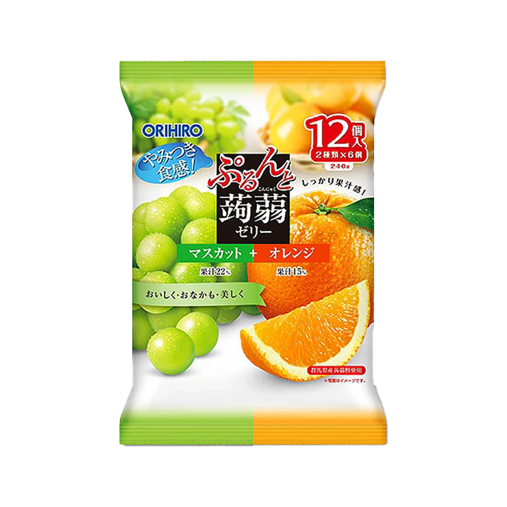 오리히로 곤약젤리 머스캣+오렌지 (12개입)