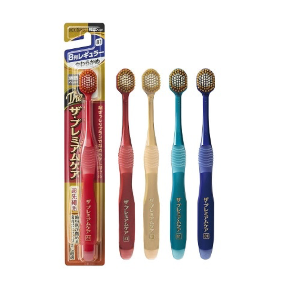 에비스 칫솔 프리미엄케어 8열 레귤러 81 부드러운솔 - 색상랜덤발송